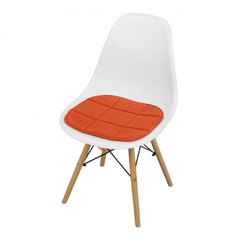 Подушка на стул из микровелюра CHIEDOCOVER, 39х40, оранжевая