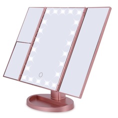 Косметическое зеркало baziator - Superstar Magnifying Mirror с 24 LED , розовое