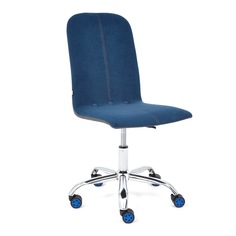 Кресло RIO флок/кож/зам , синий/металлик, 32/36 Tet Chair