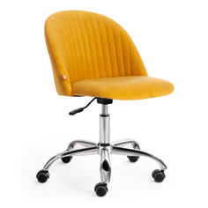 Кресло компьютерное TetChair MELODY, велюр , горчичный