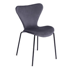 Стул TetChair Jacobsen SOFT (mod DC 103) металл/флок, серый