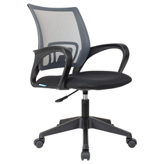 Кресло оператора Helmi HL-M95 R (695) "Airy", спинка сетка серая/сиденье ткань TW черная,