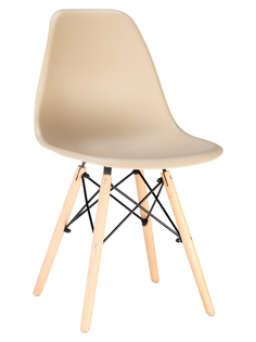 Стул для кухни LEON GROUP в стиле EAMES DSW, бежевый, 1 шт