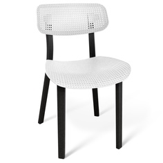 Стул Sheffilton SHT-S85, белый/черный муар