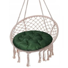 Адель Подушка круглая на кресло непромокаемая D60 см, цвет т-зеленый, файберфлекс, грета 2
