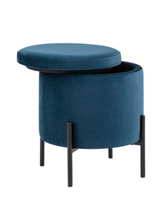 Пуф Грейс Stool Group велюр синий