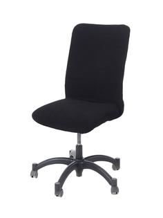 Чехол для офисного кресла большой на молнии и резинке черный размер L Froi