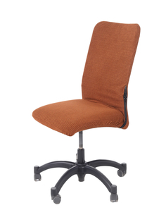 Чехол для офисного кресла большой на молнии и резинке коричневый размер L Froi