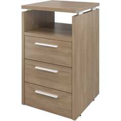 Монолит Тумба приставная (3 ящика с полкой и замком) 450x450x750 Дуб кофейный37 ДБ43.С37