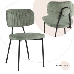 Стул Ханна велюр зелёный Stool Group