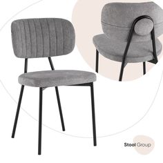 Стул Ханна велюр серый Stool Group