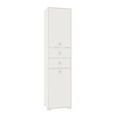 Пенал с ящиками Капелла, 509х424х2090, Белый No Brand