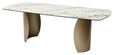 Стол M-City BRONTE 220 KL-188, контрастный мрамор
