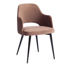 Стул для кухни Tetchair VALKYRIA 2 шт, коричневый бархат/черный