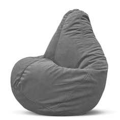 Чехол для кресла мешка XXXXL внешний велюр, серый Puflove