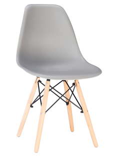 Стул LEON в стиле EAMES DSW, пепельный, 1 шт