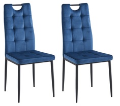 Комплект стульев 2 шт. Терминал, черный/темно-лазурный