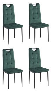 Комплект стульев 4 шт. Терминал, черный/зеленый