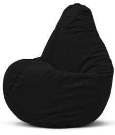 Чехол для кресла мешка XXXXL внешний велюр, черный Puflove