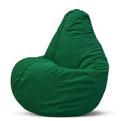 Чехол для кресла мешка XXL внешний велюр, зеленый Puflove