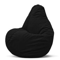 Чехол для кресла мешка XXL внешний велюр, черный Puflove