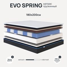 Ортопедический матрас Evo Spring 180х200 см пружинный Darwin