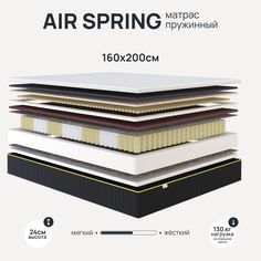 Ортопедический матрас Air Spring 160х200 см пружинный Darwin