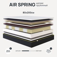 Ортопедический матрас Air Spring 80х200 см пружинный Darwin