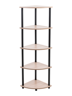 Этажерка деревянная GASTRORAG 1450/5W угловая, ясень шимо светлый, 5 полок, 40х40х148.5