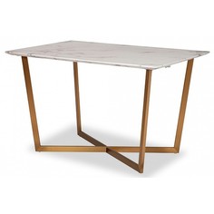 Стол обеденный Garda Decor 3FS-DT19F335, белый мрамор/матовое золото