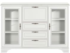 Комод-бар Black Red White Кентаки KOM2W3S1B белый