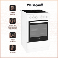 Электрическая плита Weissgauff WES E2V07 W белая