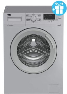 Стиральная машина Beko WSRE6512ZSS + мешок для стирки белья серебристая
