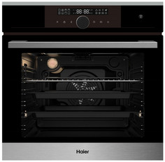 Встраиваемый электрический духовой шкаф Haier HOX-FP5RABX черный, серебристый