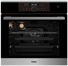 Встраиваемый электрический духовой шкаф Haier HOX-FP5RABX черный, серебристый