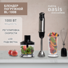 Погружной блендер making oasis everywhere BL-100B серый, черный