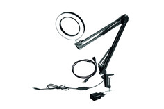 Настольная светодиодная лампа лупа Mobicent LN-33U30A черная + удлинитель 3 м + адаптер