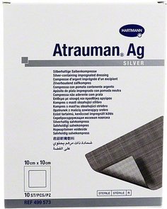 Повязки с серебром стерильные Atrauman Ag 10 х 10 см 10 шт. Hartmann
