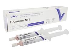 Набор полирующих кальцинирующих паст Полидент №4 розовая 3 г+3 г Торговый дом "ВладМиВа"