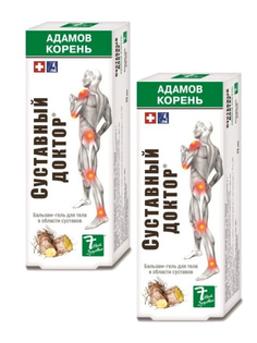 Комплект Бальзам-гель для тела Суставный доктор Адамов корень 7-Нот Здоровья 75 мл х 2 шт