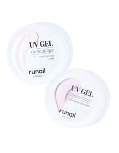 УФ-гели камуфлирующие ruNail УФ-гель "чайная роза" 15 г и "ягодное мороженое" 15 г