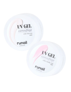 УФ-гели камуфлирующие ruNail УФ-гель "чайная роза" 15 г и "розовая карамель" 15 г