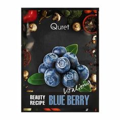 Маска для лица Quret Blue с голубикой, обновляющая, 25 мл