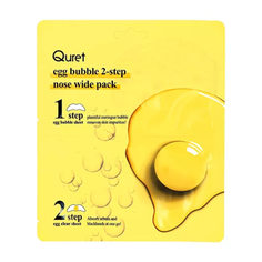 Маска для носа Quret Egg Bubble 2-Step Nose Wide Pack против черных точек 25 мл