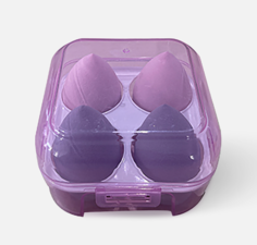 Набор спонжей косметических Abero синий, 4 шт.