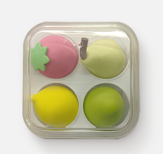 Набор спонжей косметических Abero Фрукты, 4 шт.