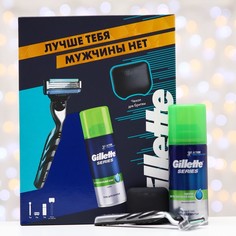 Gillette Подарочный набор Gillette Mach3 бритва с 1 кассетой + гель для бритья 75 мл + чех