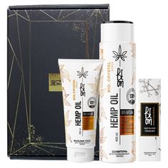 BeOn Подарочный набор 6 Блеск Hemp Oil шампунь 400 мл + бальзам 200 мл + масло 50 мл