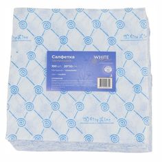 White line Салфетки одноразовые №100, 20 x 20 см, голубой, 100 шт./уп., (2шт.)