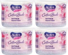 Ватные палочки Aura beauty 200 шт, 4 уп
